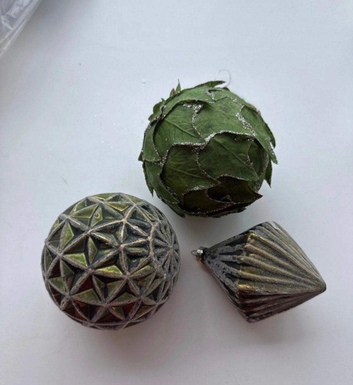 Kerstballen, groen, 3 stuks, Ophalen of Verzenden, Nieuw