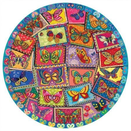 eeBoo - Vintage Butterflies - 500 stukjes, Ophalen of Verzenden, 500 t/m 1500 stukjes, Nieuw, Legpuzzel