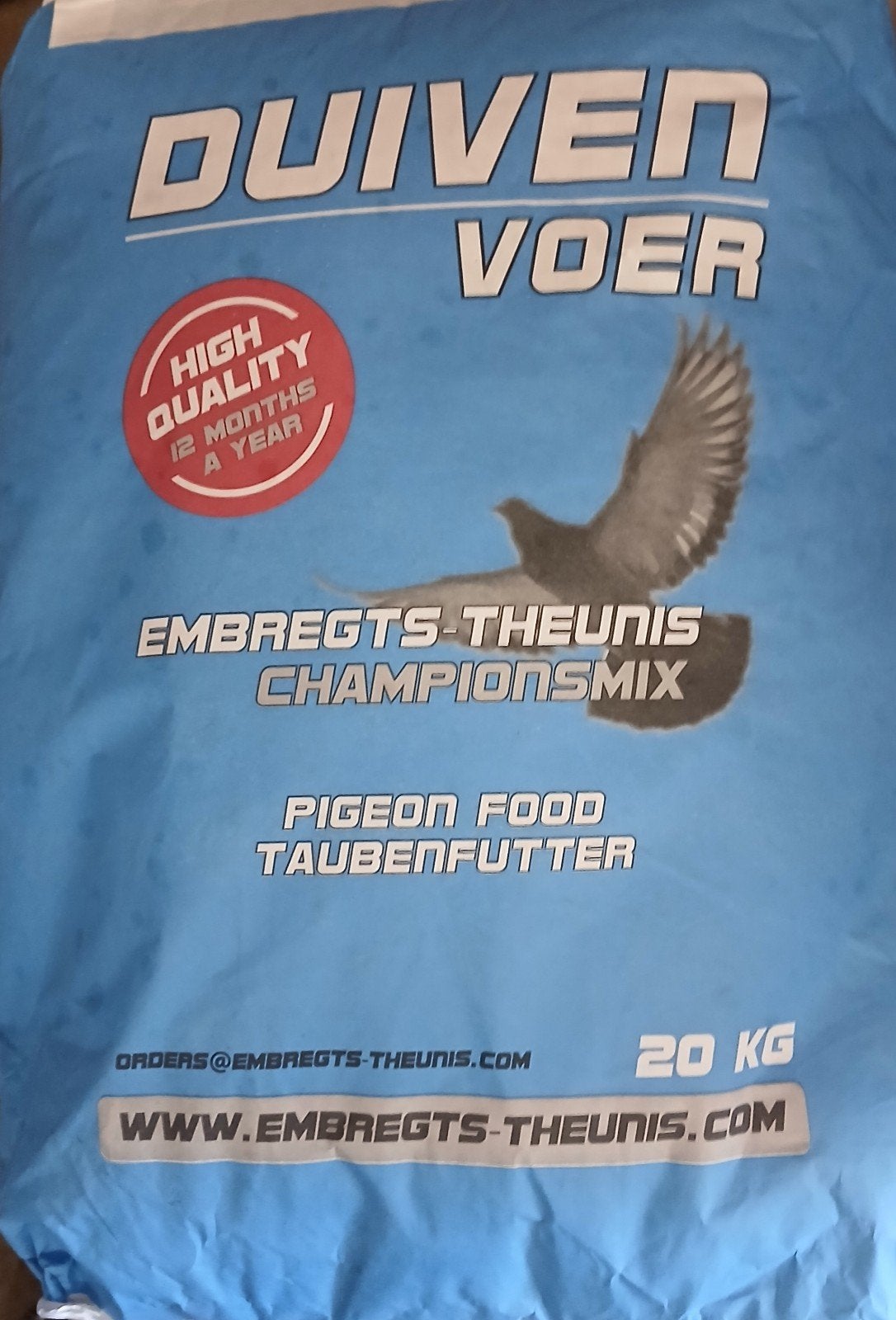 Duivenvoer Embregts en Theunis te koop., Dieren en Toebehoren, Vogels | Duiven, Meerdere dieren, Overige soorten