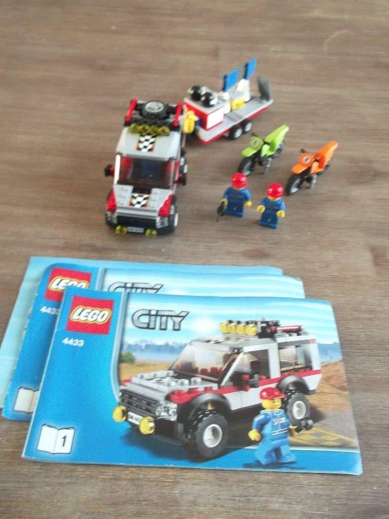 lego 4433 dirt bike transporter (2012), Ophalen of Verzenden, Gebruikt, Complete set, Lego