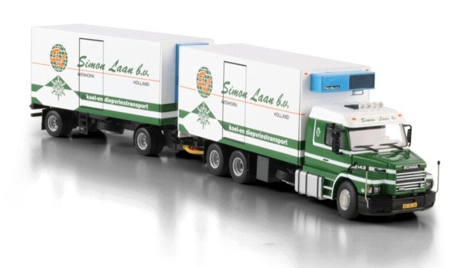 WSI SCANIA TORPEDO 6X2 + KOELAANHANGER - SIMON LAAN, ., Nieuw, Ophalen of Verzenden, Bus of Vrachtwagen