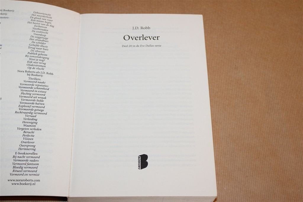 Overlever — J.D. Robb [Nora Roberts, 2021], Ophalen of Verzenden, Gelezen