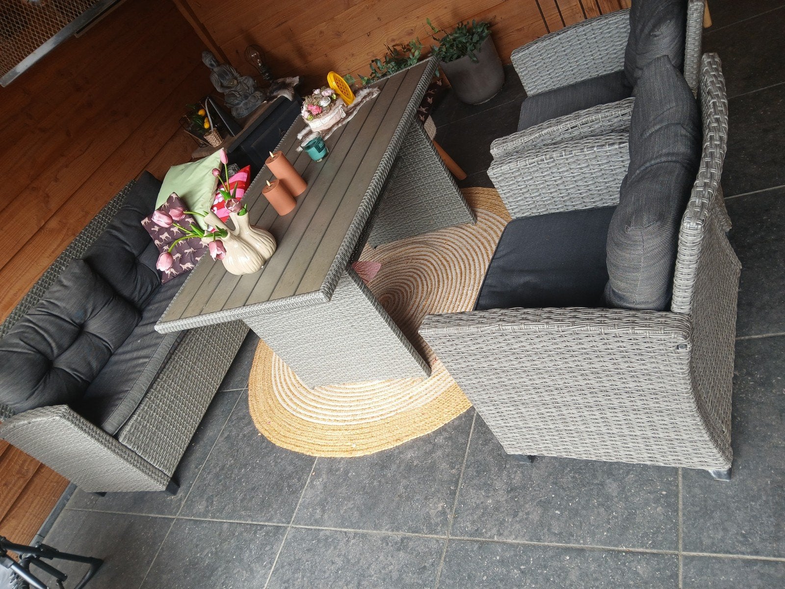 loungeset, Ophalen, Gebruikt, Kunststof, 4 zitplaatsen