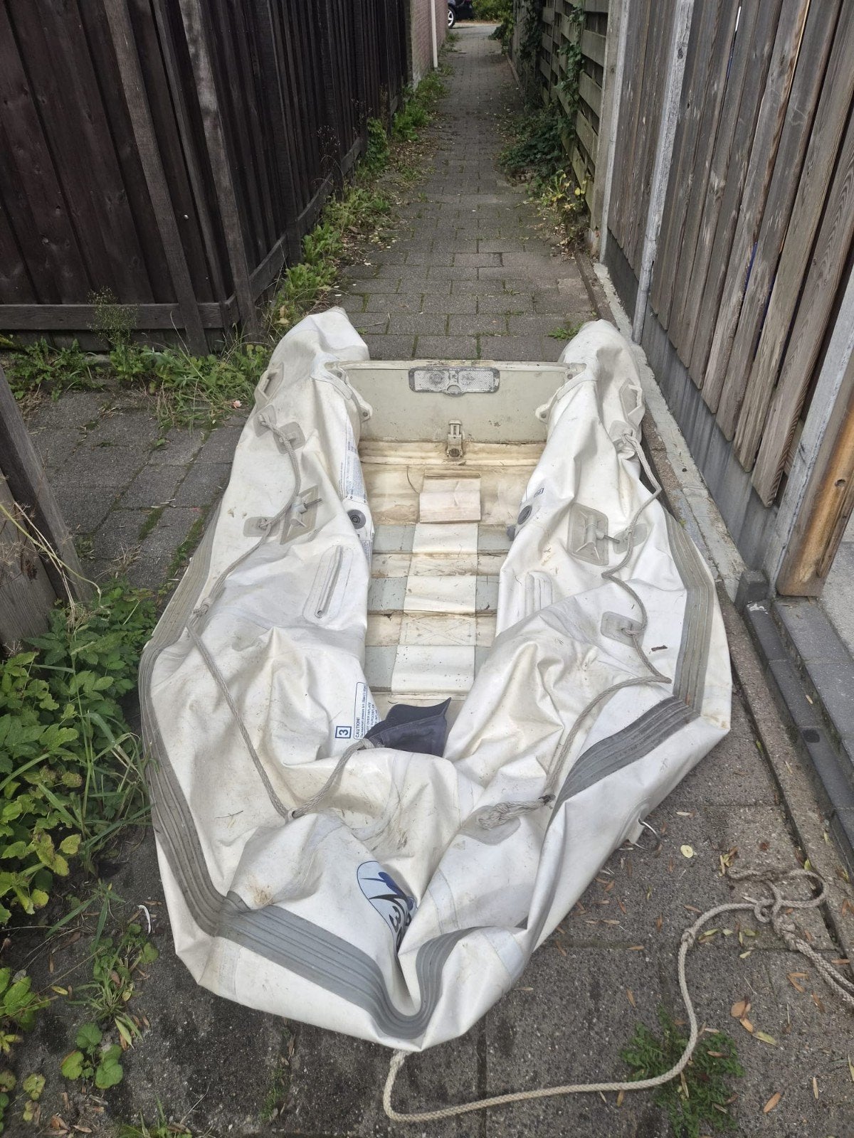 Rubberboot 3 meter - lekt beetje bij spiegel, Ophalen of Verzenden, Gebruikt