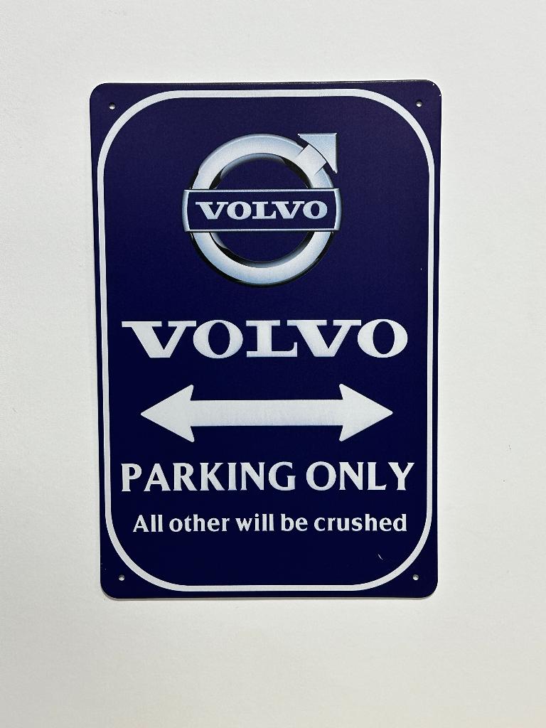Volvo Parking Only reclamebord van metaal wandbord decoratie, Ophalen of Verzenden, Nieuw, Auto's