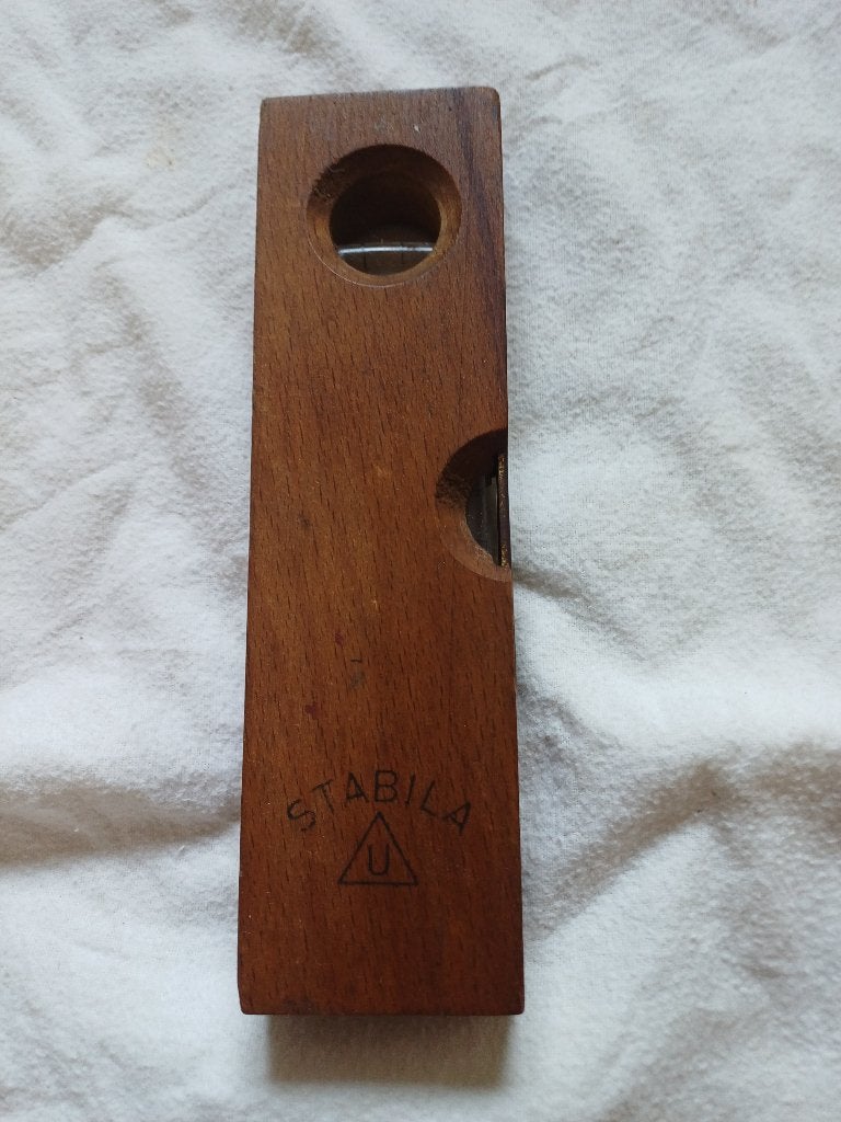 Vintage Stabila Houten Waterpas – Zakmodel – Topstaat!, Ophalen of Verzenden