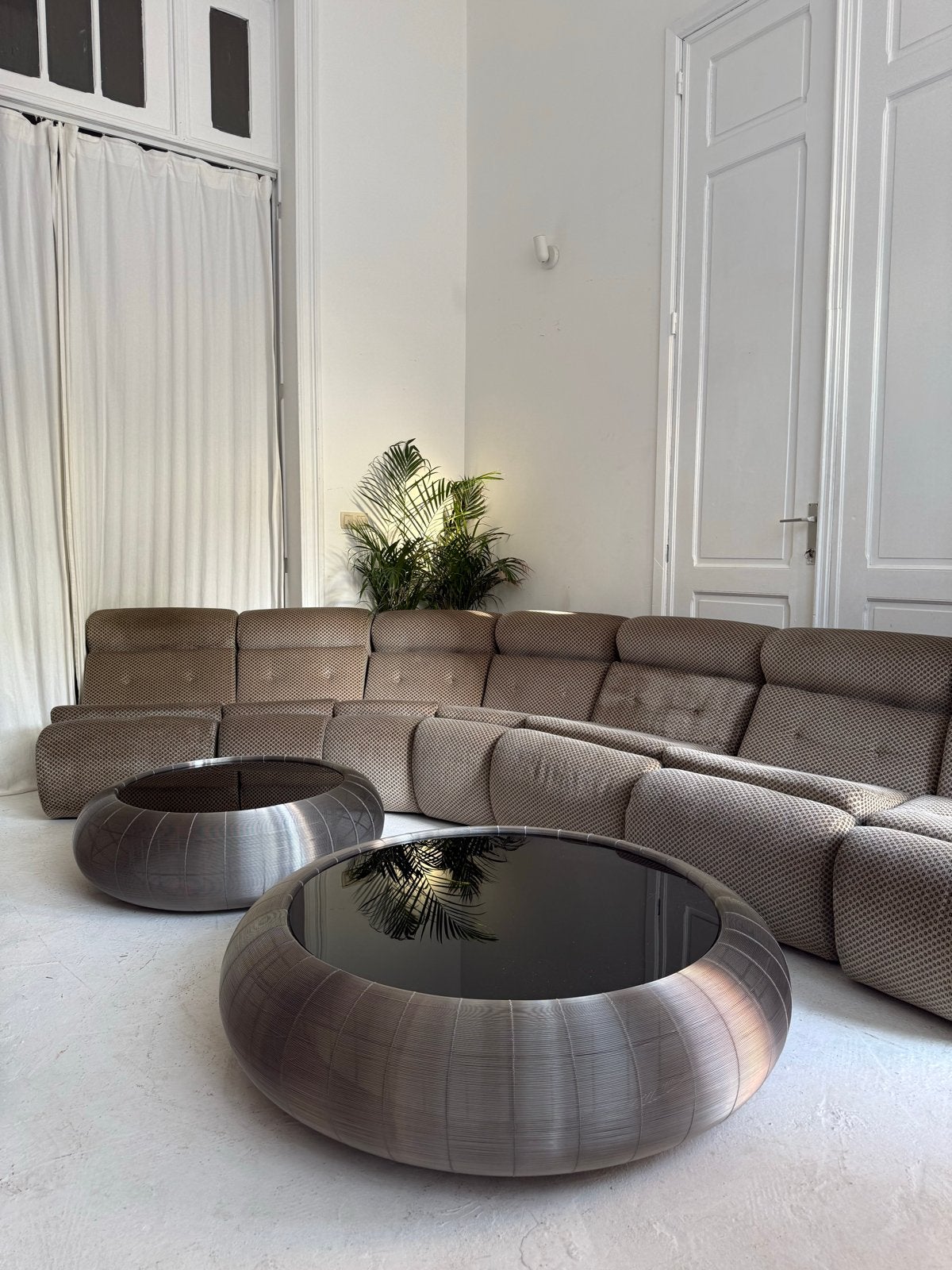 Vintage Modulaire Sofa - 9 Elemente MET LEVEREN, Gebruikt, Hoekbank, 300 cm of meer, 75 tot 100 cm