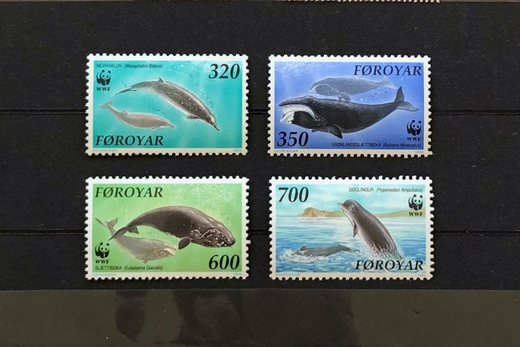 WWF WNF Faeröer 1990 Postfris Walvissen Dolfijn, Ophalen of Verzenden, Postfris, Dier of Natuur