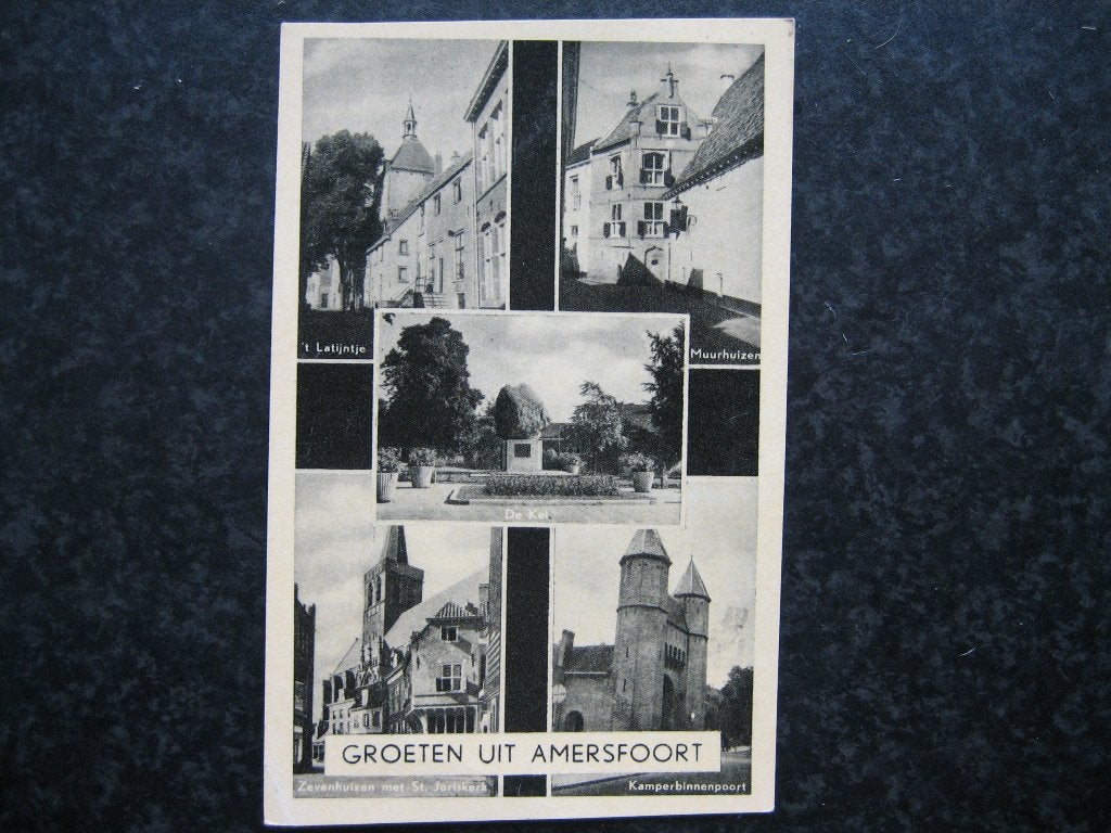 AMERSFOORT 5 luiks Groeten uit 1958  K, Ophalen of Verzenden, 1940 tot 1960, Utrecht