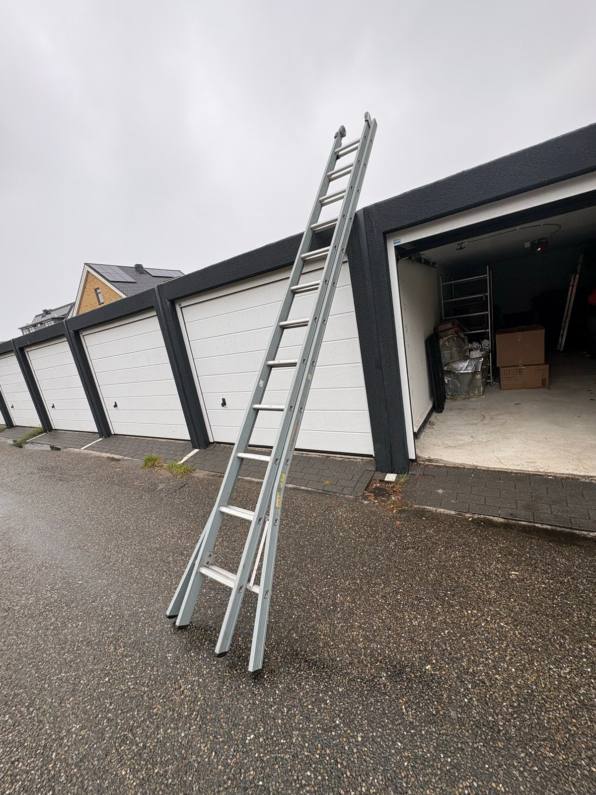 Dirks GLW ladder 35 2x12 - 8,05m uitschuifbaar, Ophalen, Gebruikt, Ladder, Opvouwbaar of Inschuifbaar
