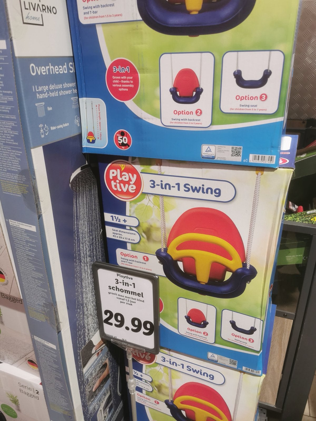 Playtive 3-in-1 Schommel - Groeit mee met je kind, Ophalen, Zo goed als nieuw, Schommel