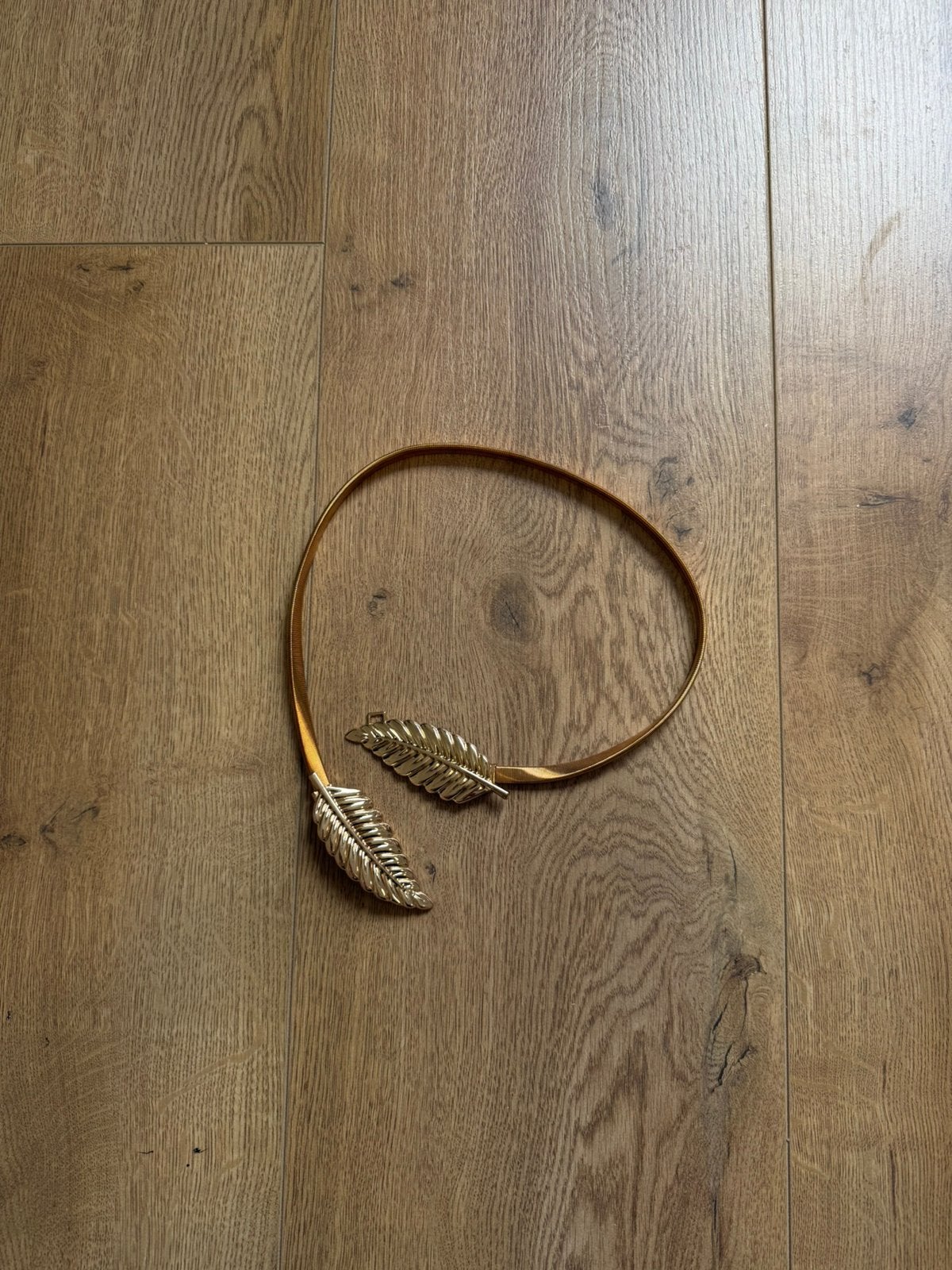 Gold Leaf Elastic Metal Belt - One Size, Losse buckle of gesp, Overige kleuren, Nieuw, Ophalen of Verzenden
