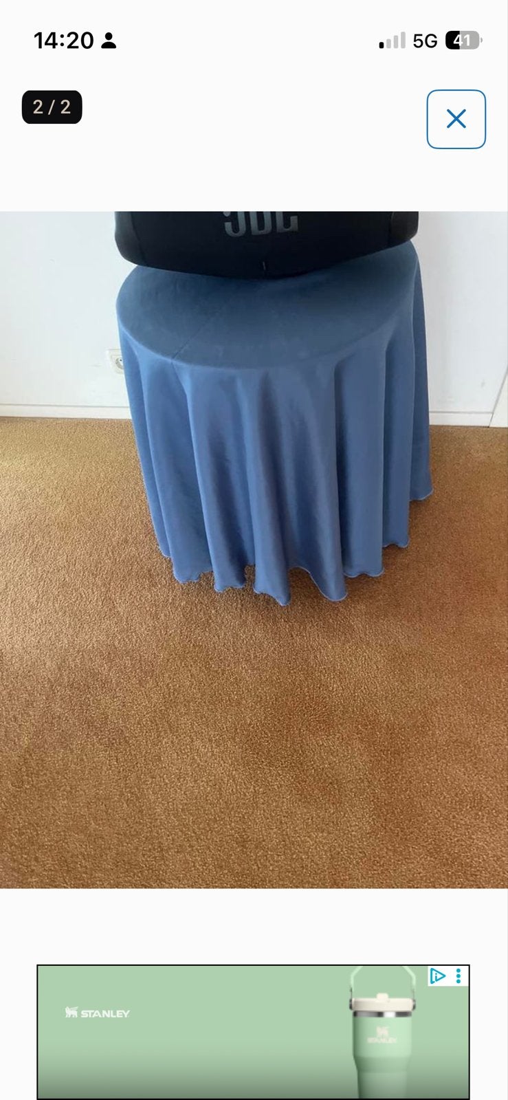 Rond Tafelkleed - Blauw en ronde tafel, Ophalen, Gebruikt, Tafelkleed, Blauw