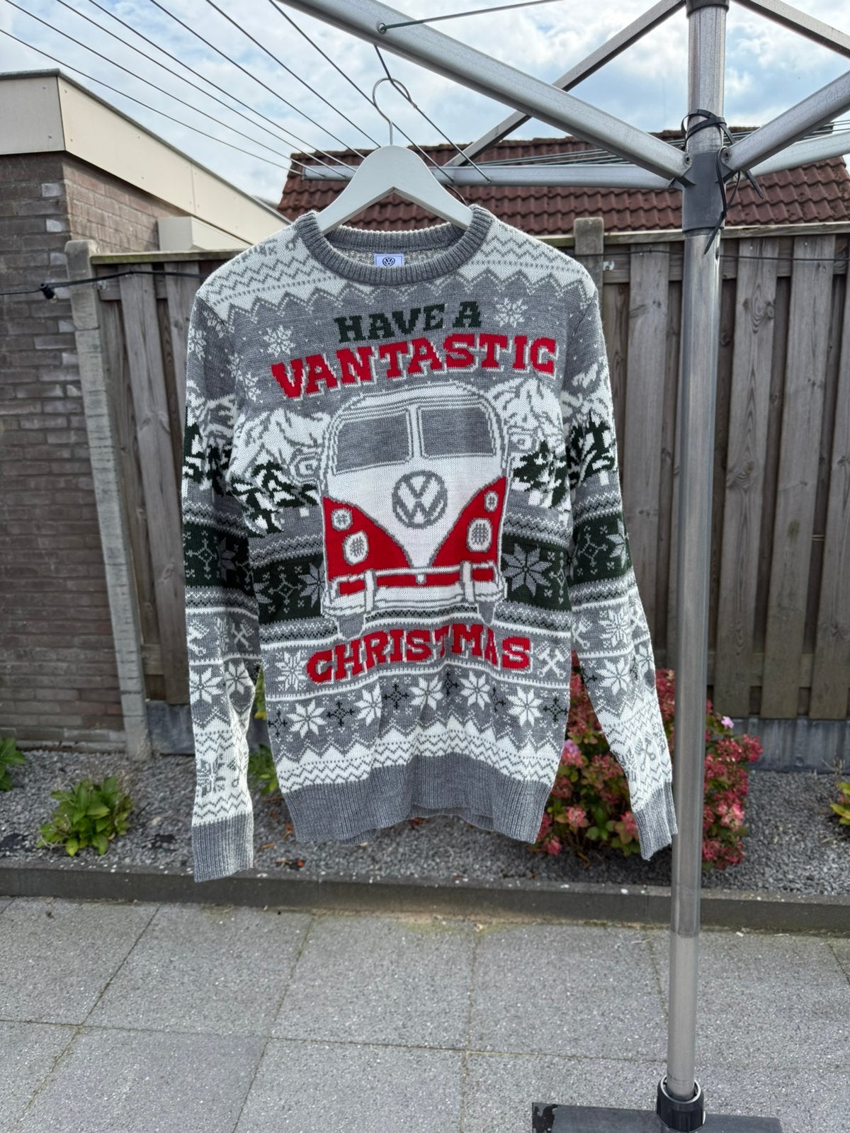 Vw Volkswagen trui kerst kersttrui bulli t1 bus kerst camper, Ophalen of Verzenden, Zo goed als nieuw, Overige maten, Grijs