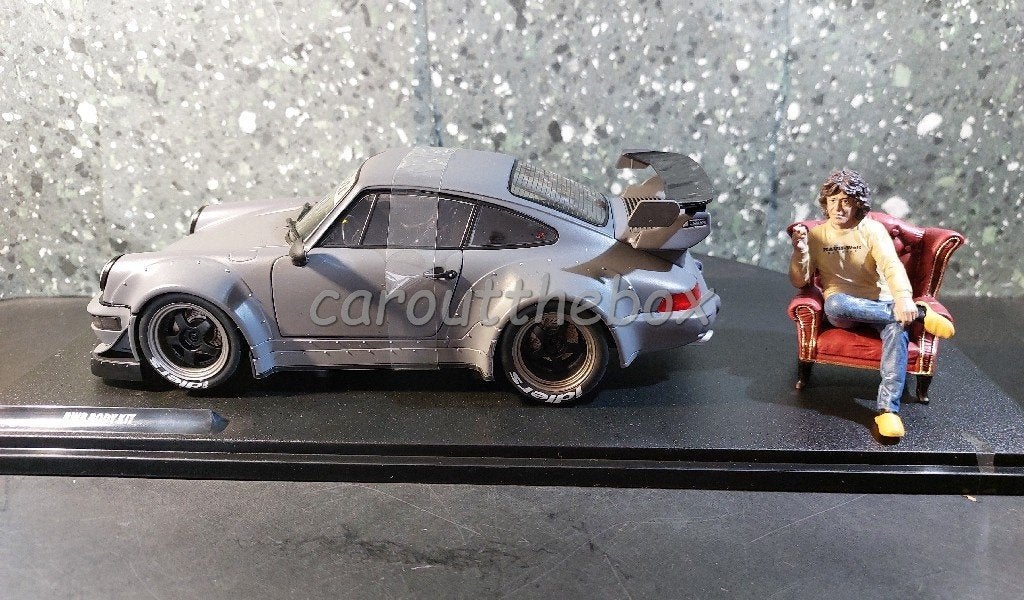 Porsche RWB body kit grey & figure 1:18 Solido Sol148, Verzenden, Nieuw, Auto, Solido