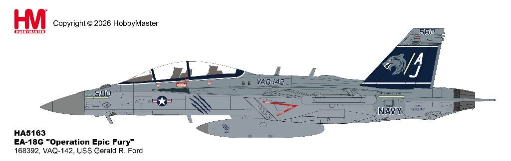 Boeing EA-18G Growler VAQ-142 The Gray Wolves Hobby Master, Verzenden, Nieuw, Military-Models VJ Mendelssohnstraße 29 info@military-models-vj.de