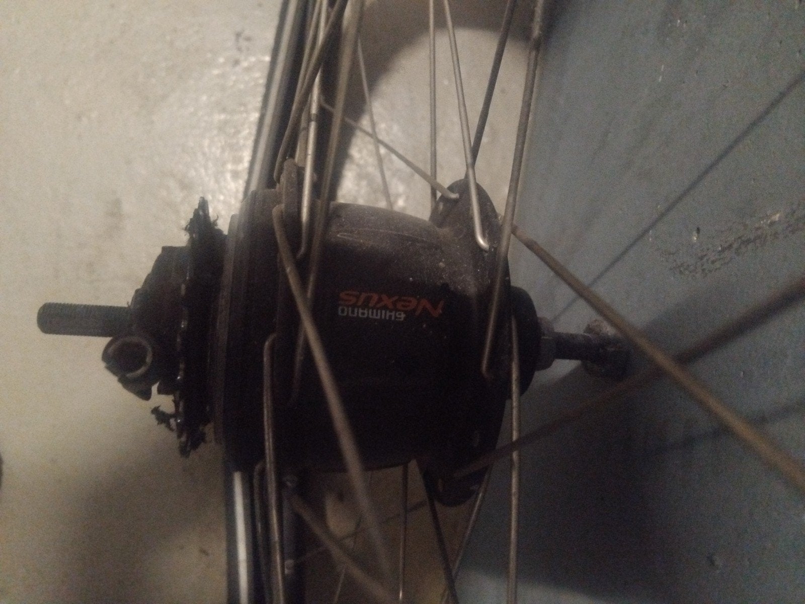 Shimano Nexus 8-speed achterwiel met Continental band, Fietsen en Brommers, Fietsonderdelen, Gebruikt, Elektrische fiets, Aluminium