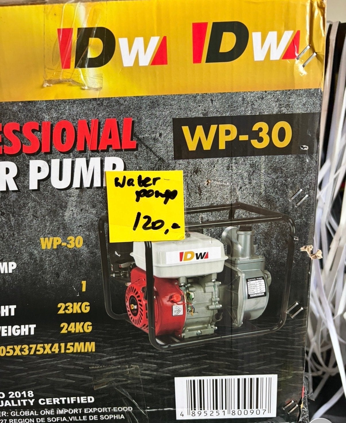 DW WP-30 Professionele Waterpomp - Nieuw in doos, Ophalen, Overige typen, A, V