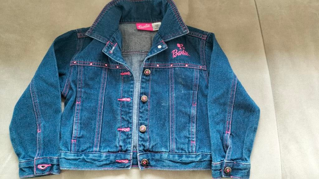 Jeans jasje van Barbie maat 4/5, Meisje, Barbie, Ophalen of Verzenden, Zo goed als nieuw