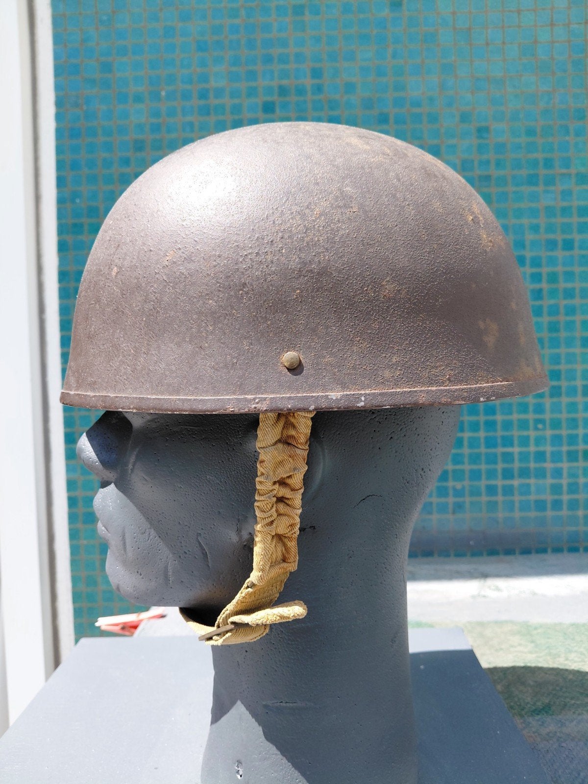 Britse mk2 Tankhelm uit 1953., Ophalen of Verzenden, Engeland, Helm of Baret
