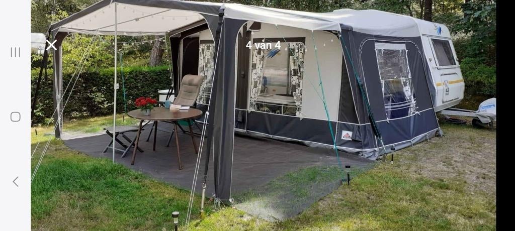 Voortent caravan, opblaasbaar met luifel, Ophalen, Zo goed als nieuw, Dorema