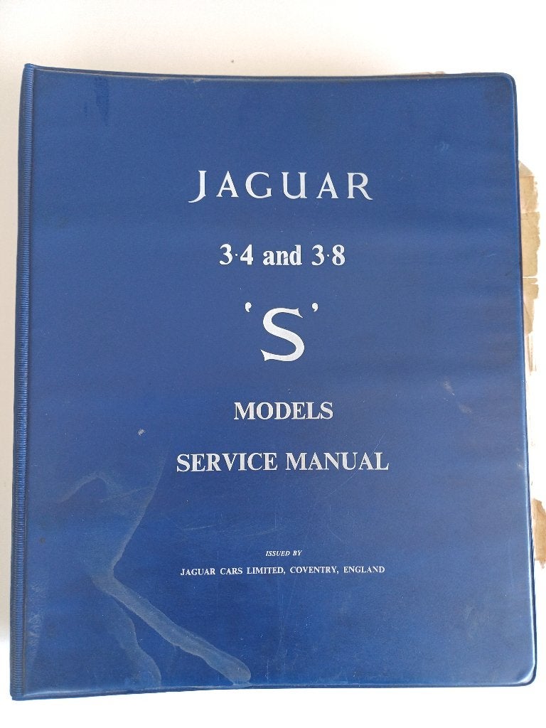servicehandleiding voor Jaguar 3.4 en 3.8 'S' + smeer poster, Ophalen of Verzenden