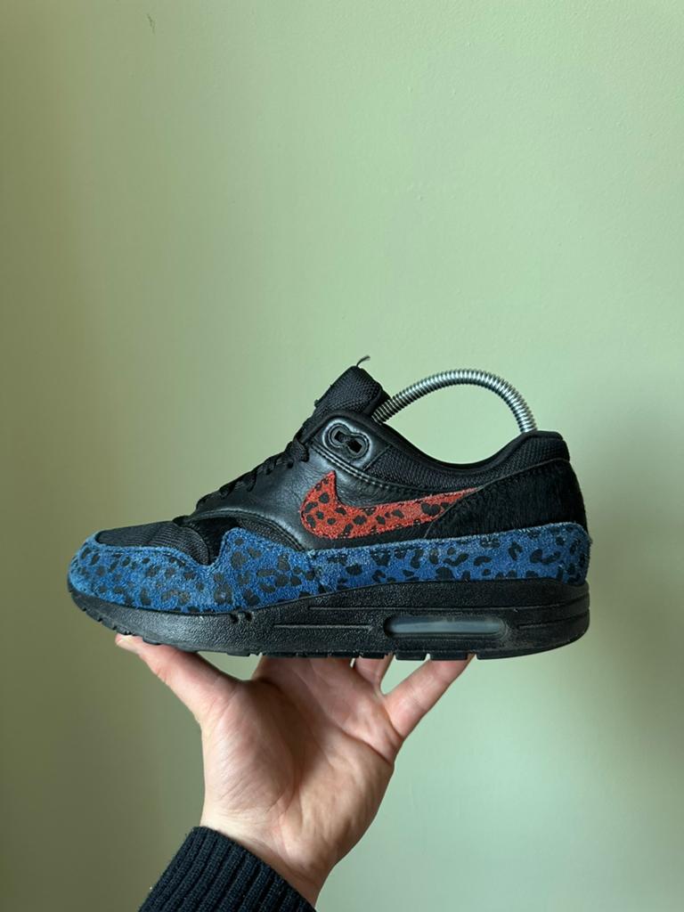 Nike Air Max 1 Black Leopard / 42, Kleding | Heren, Schoenen, Zwart, Ophalen of Verzenden, Sneakers of Gympen, Zo goed als nieuw