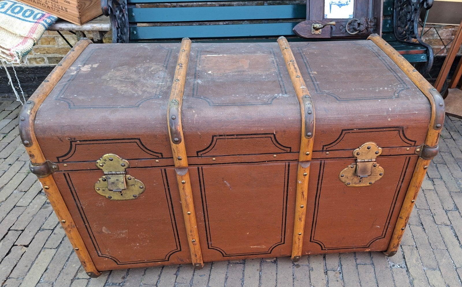 oude hutkoffer, Ophalen