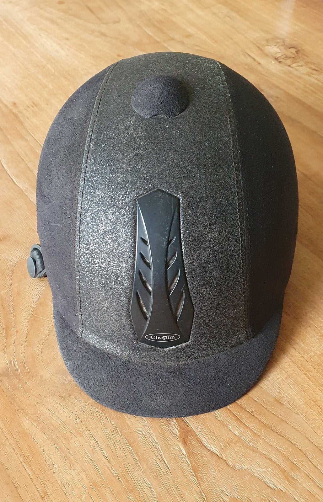 Zwarte Choplin cap, maat 54-56, Dieren en Toebehoren, Gebruikt, Inclusief opbergtas, Overige merken, Ophalen of Verzenden
