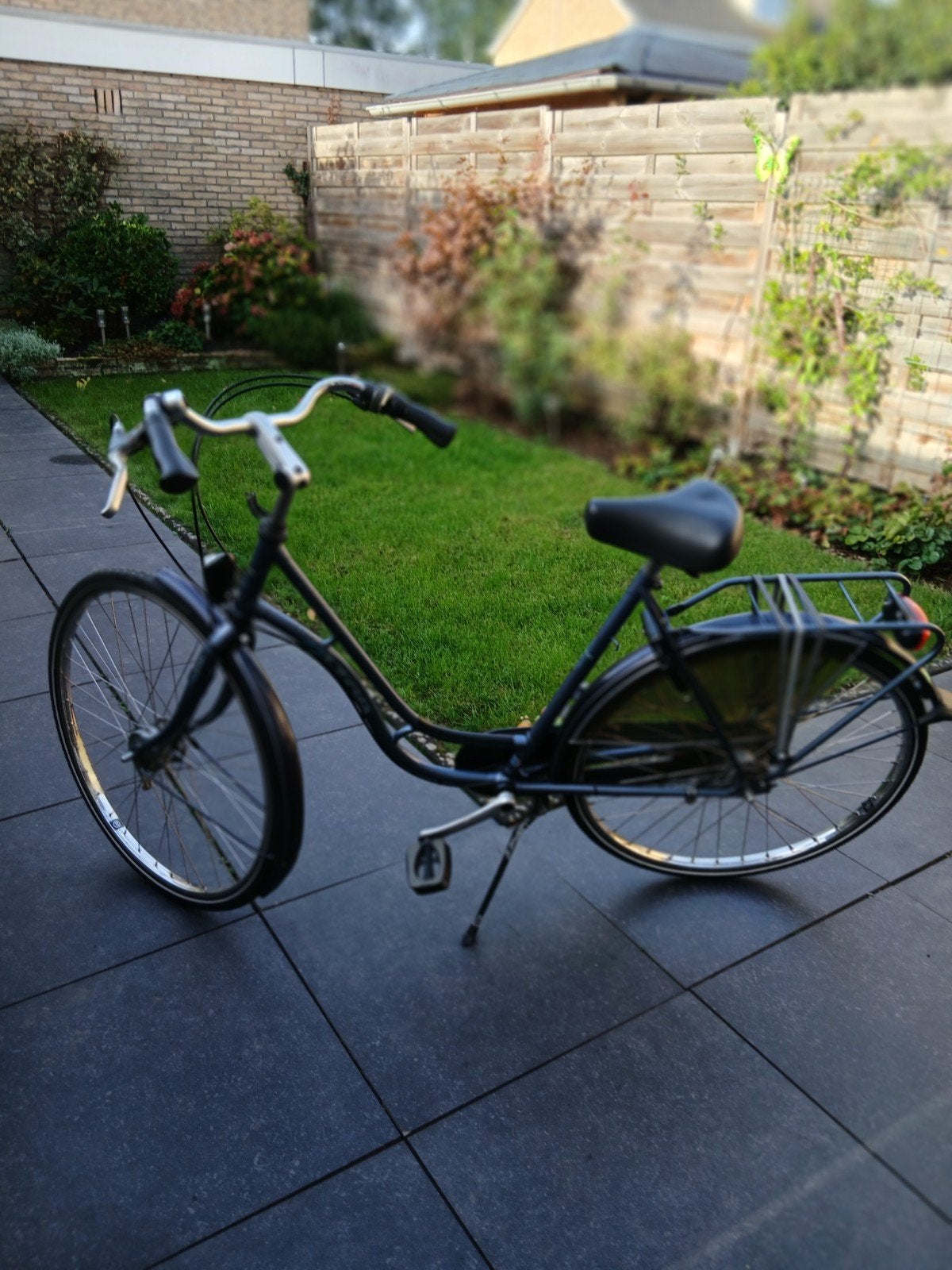 Damesfiets met lage instap en handrem, gebruikerssporen, Terugtraprem, Ophalen, Overige merken, 53 tot 56 cm