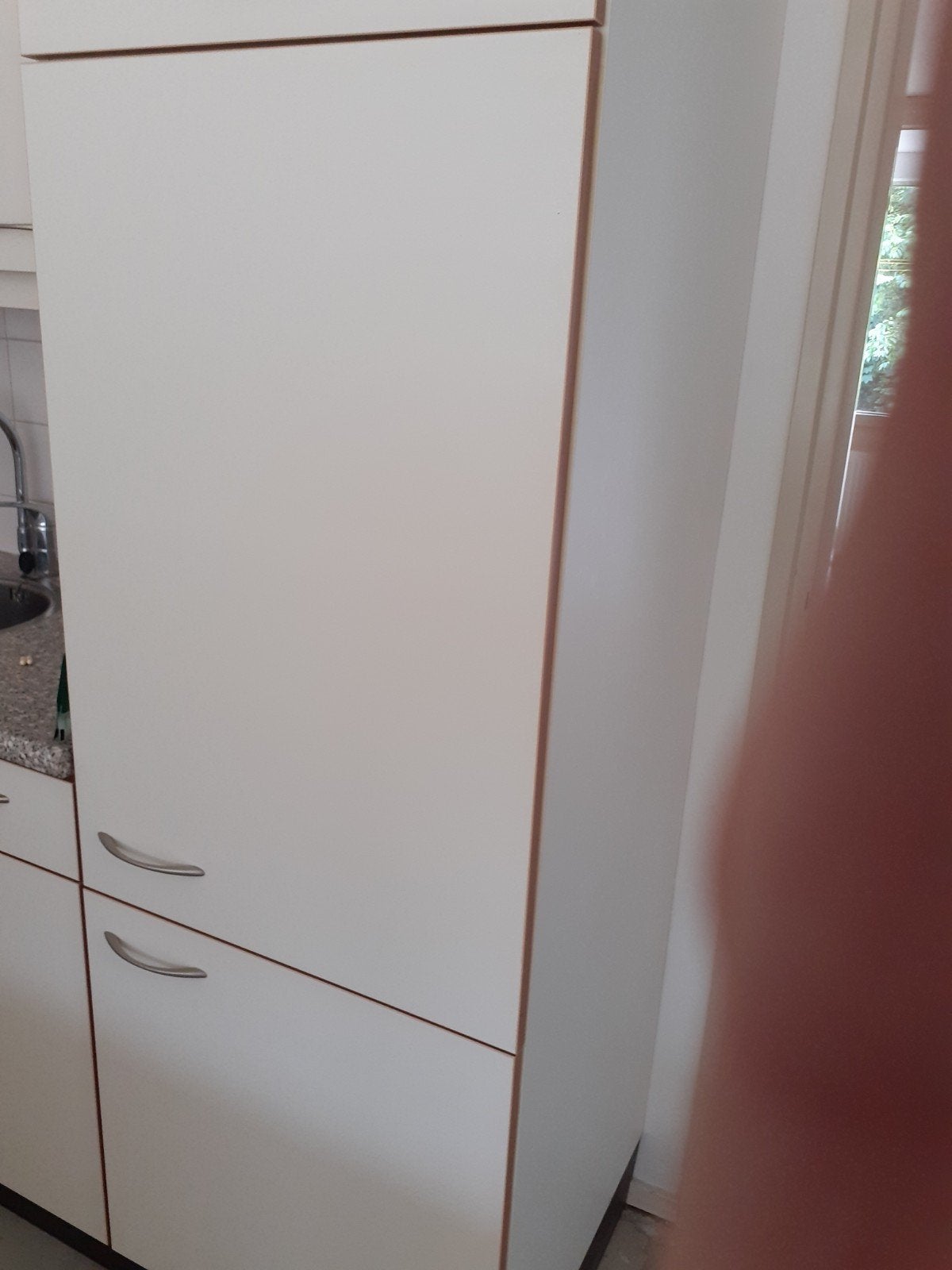 Witte Keukenkast met Handgrepen - Gebruikt, Hout, Ophalen of Verzenden, Wit, Overige merken