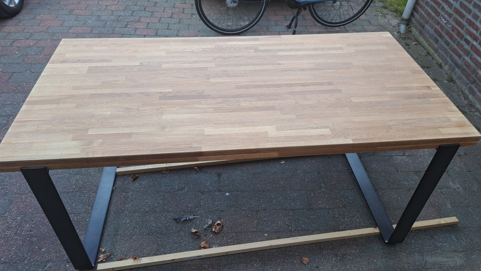 Mooie tafel, keukentafel, massief, eiken, Tuin en Terras, Tuintafels, Rechthoekig, Hout, Ophalen