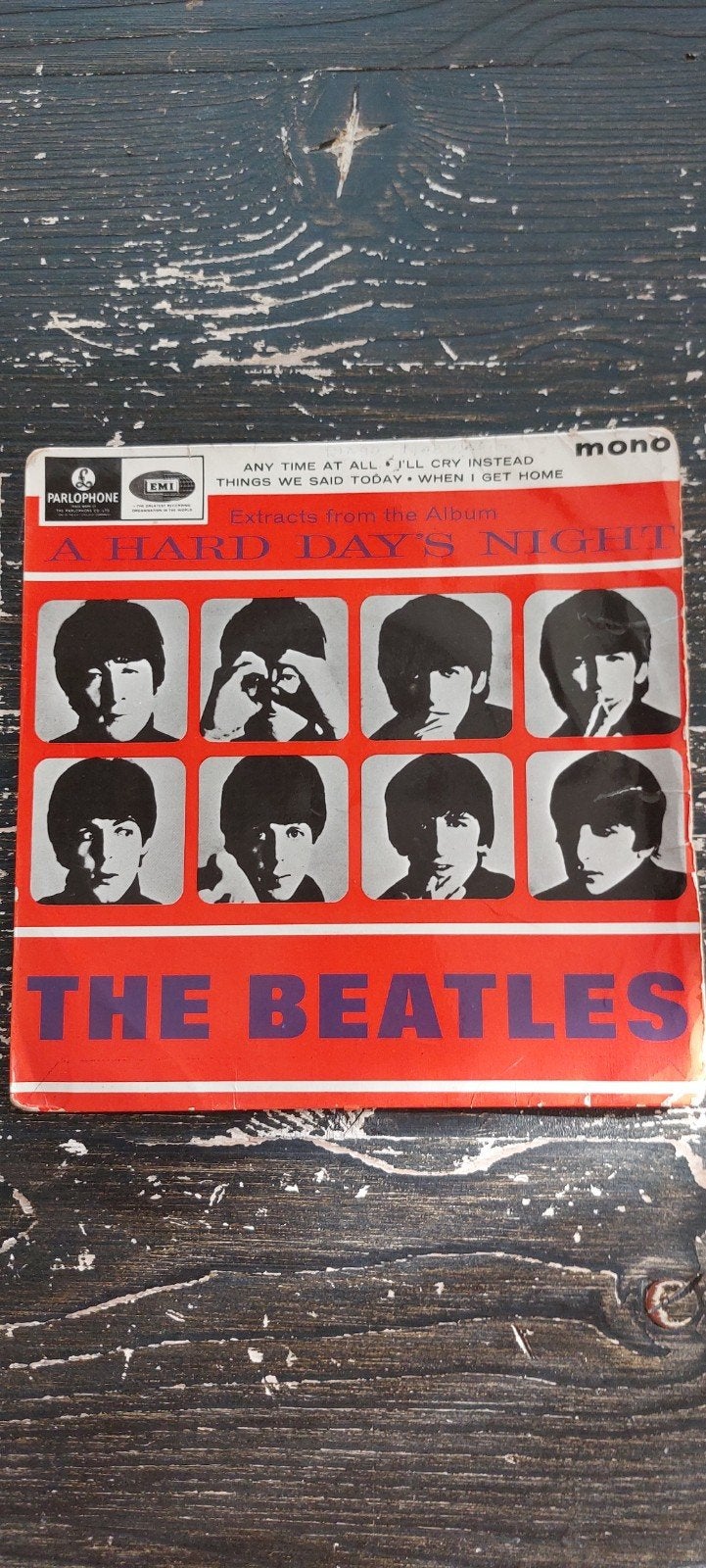 The Beatles - A Hard Day's Night EP (GEP 8924) Vinyl, Gebruikt, 7 inch, Ophalen of Verzenden, Pop