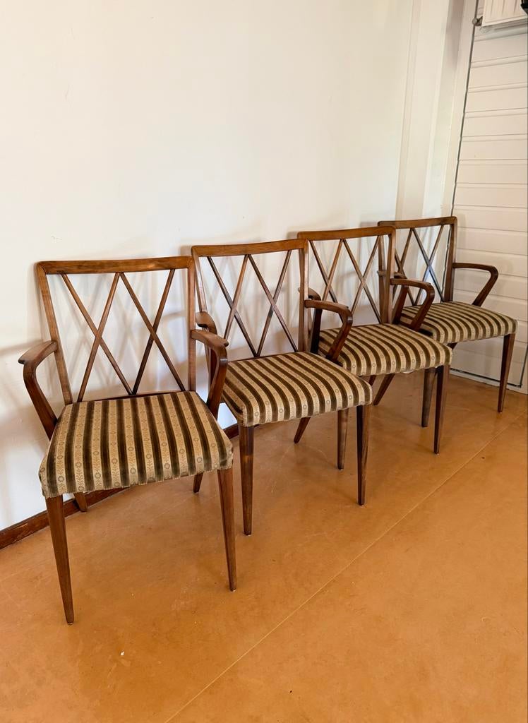 Set van 4 A.A. Patijn Poly Z eetkamerstoelen, jaren '50, Ophalen