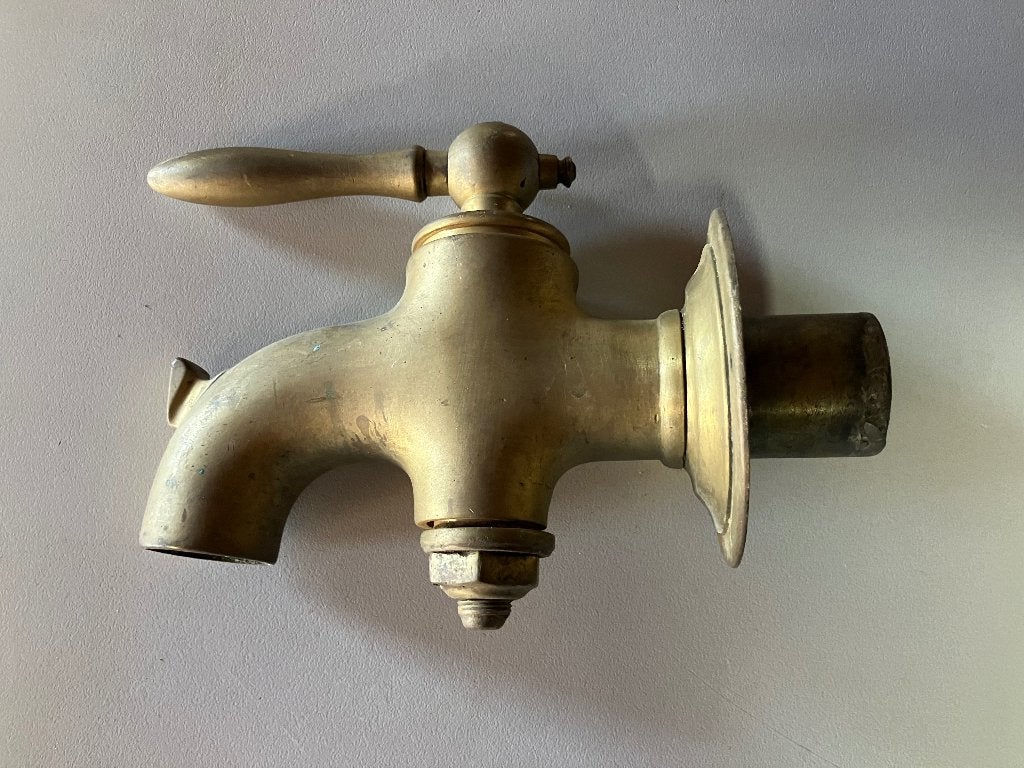 Antieke grote messing pompkraan - boerenkraan, Antiek en Kunst, Antiek | Koper en Brons, Ophalen, Koper