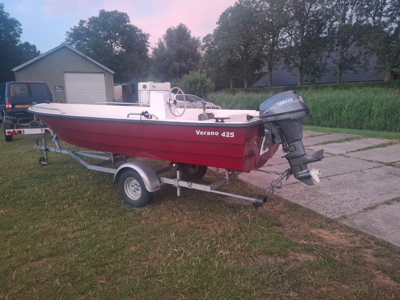 Verano 425 Consoleboot met Yamaha 6pk buitenboordmotor, Watersport en Boten, Ophalen, Buitenboordmotor, Consoleboot, Kussenset