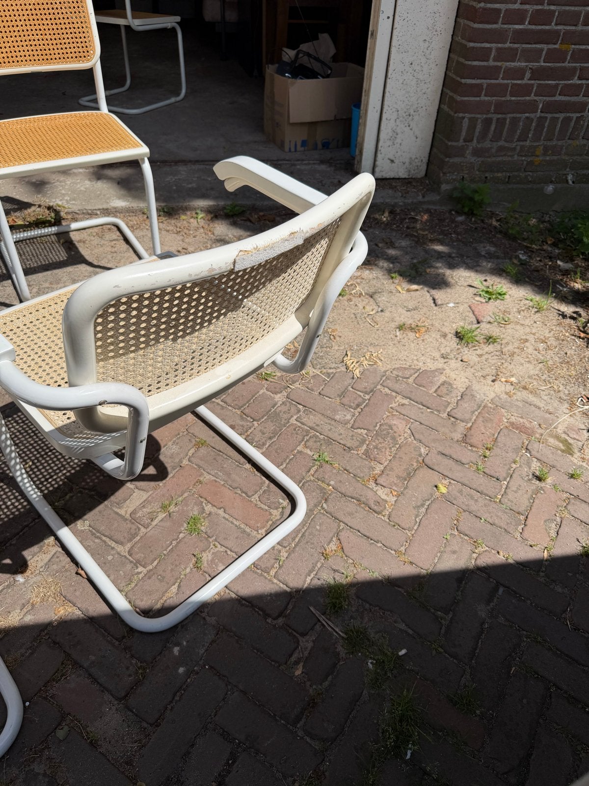 Marcel Breuer Cesca stoelen met beschadigingen, Ophalen