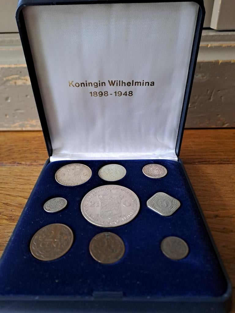 Zilveren munt set wilhelmina, Setje, Zilver, Overige landen, Overige waardes