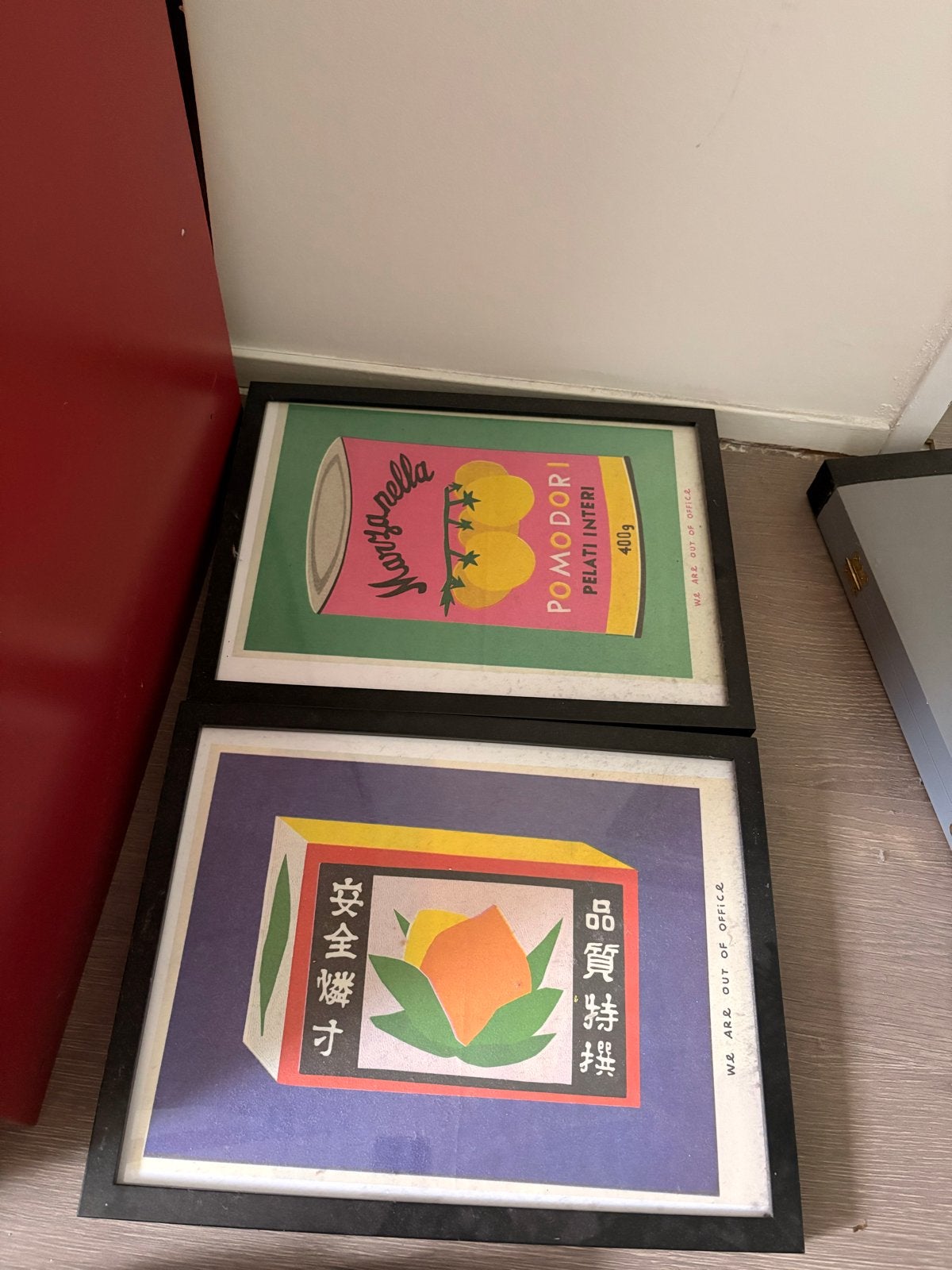 Set van 2 IKEA Ribba lijsten met pop-art prints 30x40 cm, Ophalen, Minder dan 50 cm, Gebruikt, Print