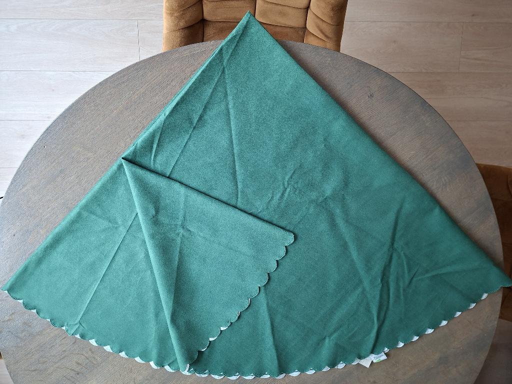 Nieuwe groene effen tafelkleed, Ophalen of Verzenden, Nieuw, Rond