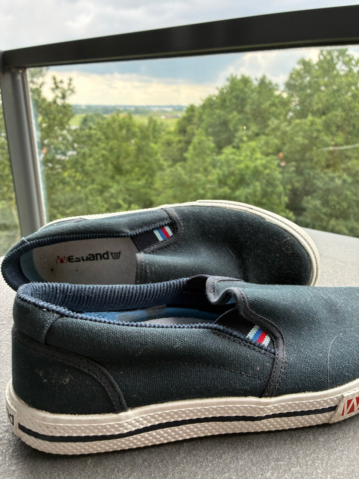 Westland donkerblauwe bootschoen, maat 41 (valt kleiner), Ophalen of Verzenden, Zo goed als nieuw, Blauw