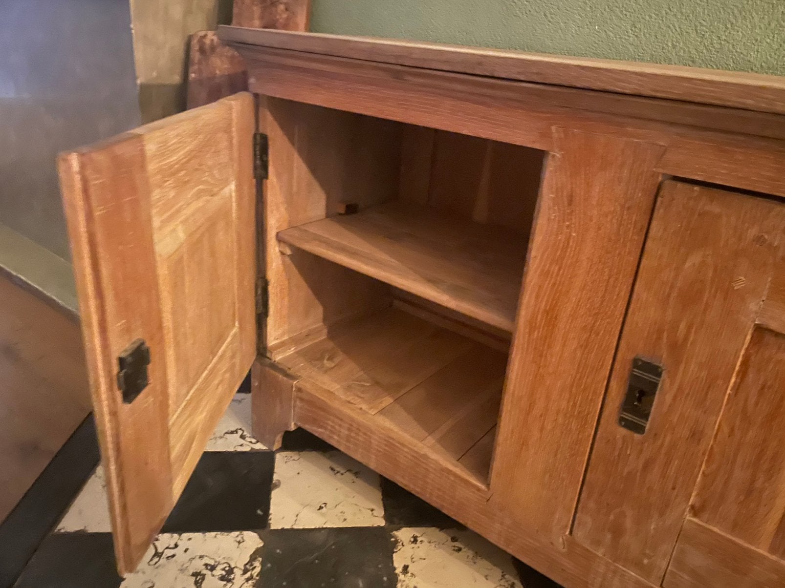 Gratis af te halen: houten dressoir!, Ophalen, 100 tot 150 cm, 25 tot 50 cm, Overige houtsoorten