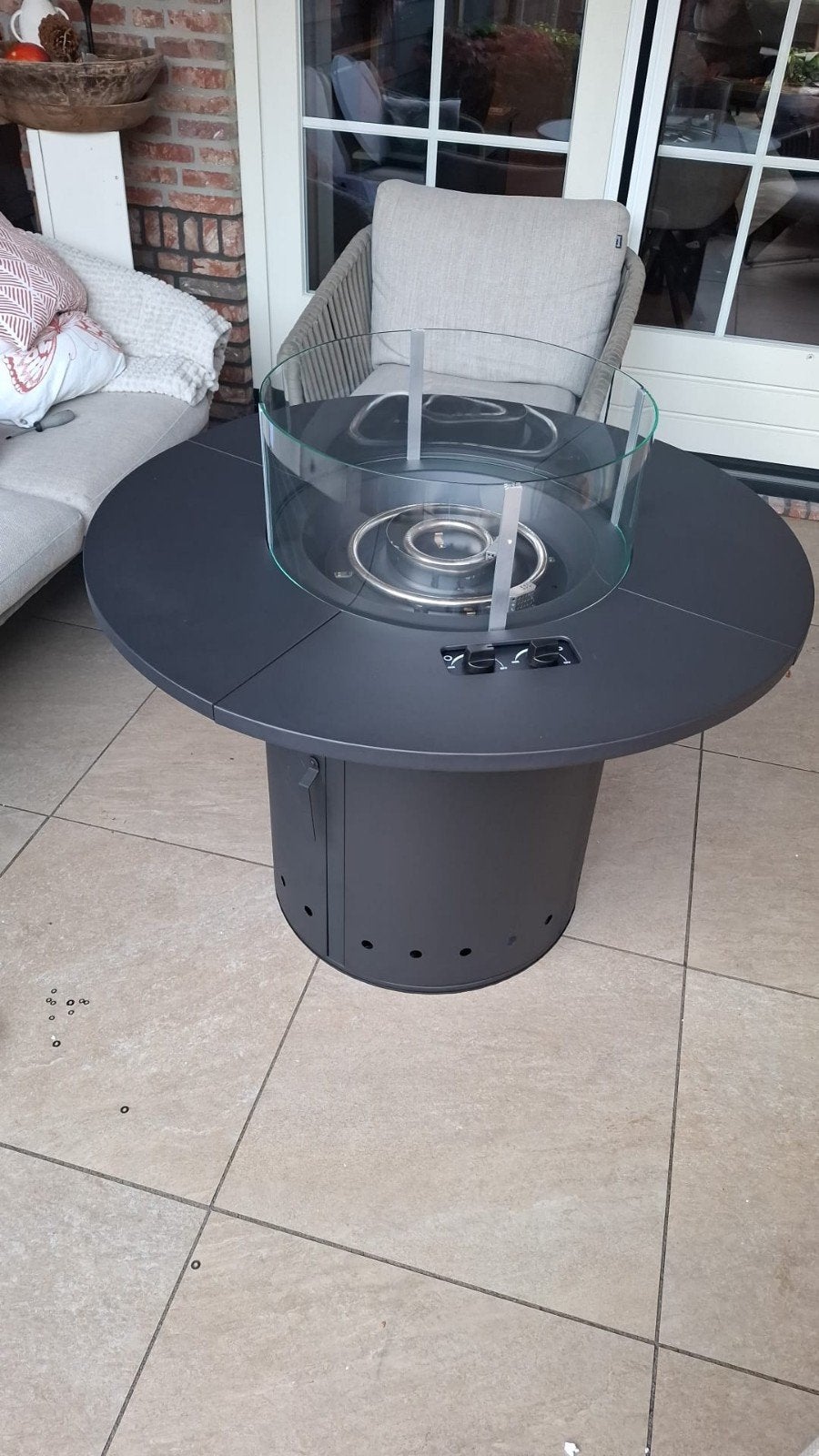 vuurtafel, Tuin en Terras, Ophalen, Zo goed als nieuw, Waterbestendig, Vloer
