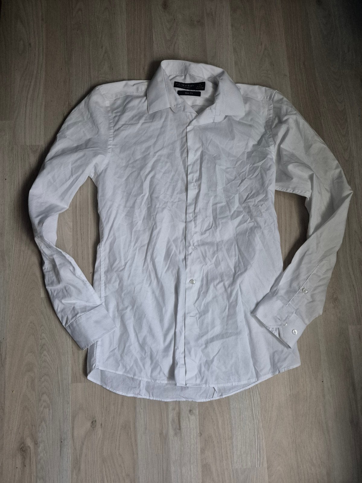 Wit overhemd maat XS, Kleding | Heren, Halswijdte 38 (S) of kleiner, Wit, Ophalen of Verzenden, Gedragen