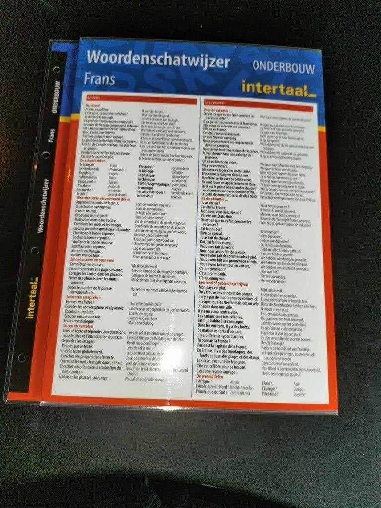 Frans - woordenschatwijzer - Intertaal - Uitklapkaart Nieuw!, Ophalen, Nieuw, Overige niveaus, Frans