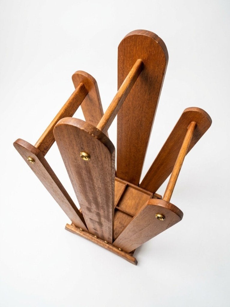 Houten art deco paraplubak - vintage retro rek, Ophalen, Gebruikt, Onbekend, Onbekend