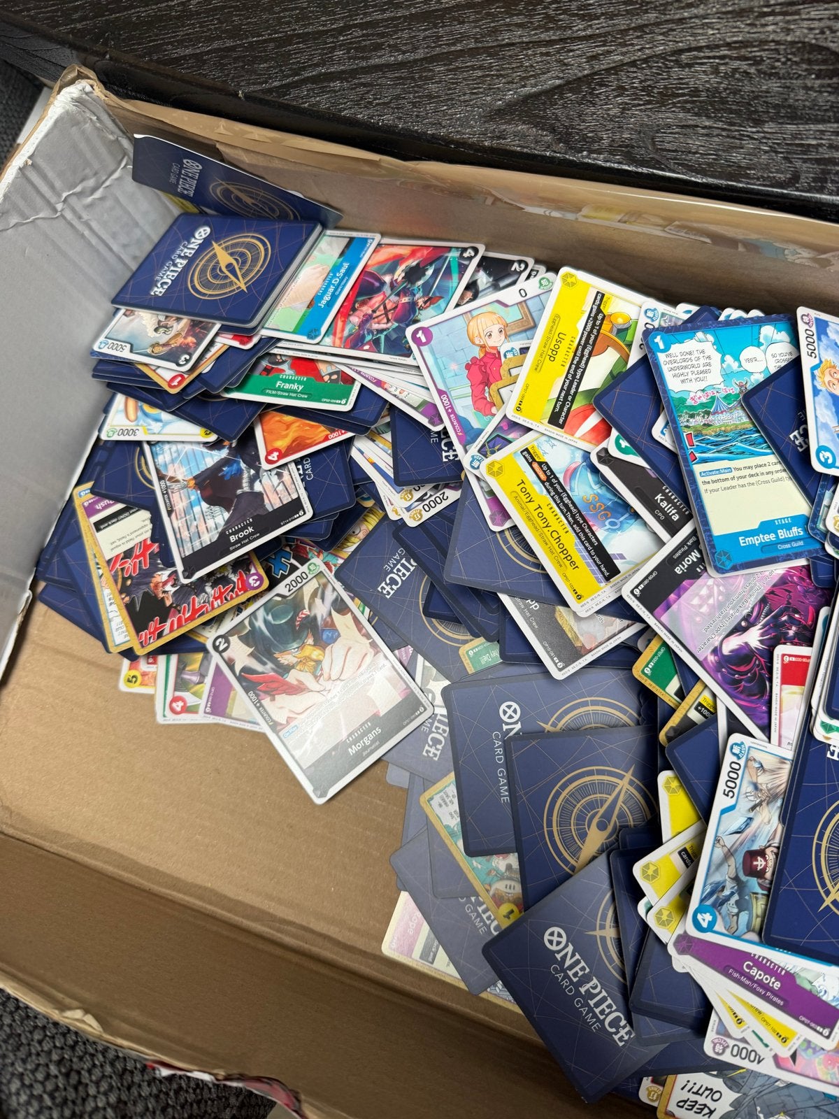 Grote partij One Piece Trading Card Game kaarten, Ophalen of Verzenden, Gebruikt, Meerdere kaarten