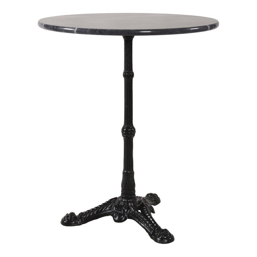 Bistrotafel met 60 cm rond marmer tafelblad kleur grijs
