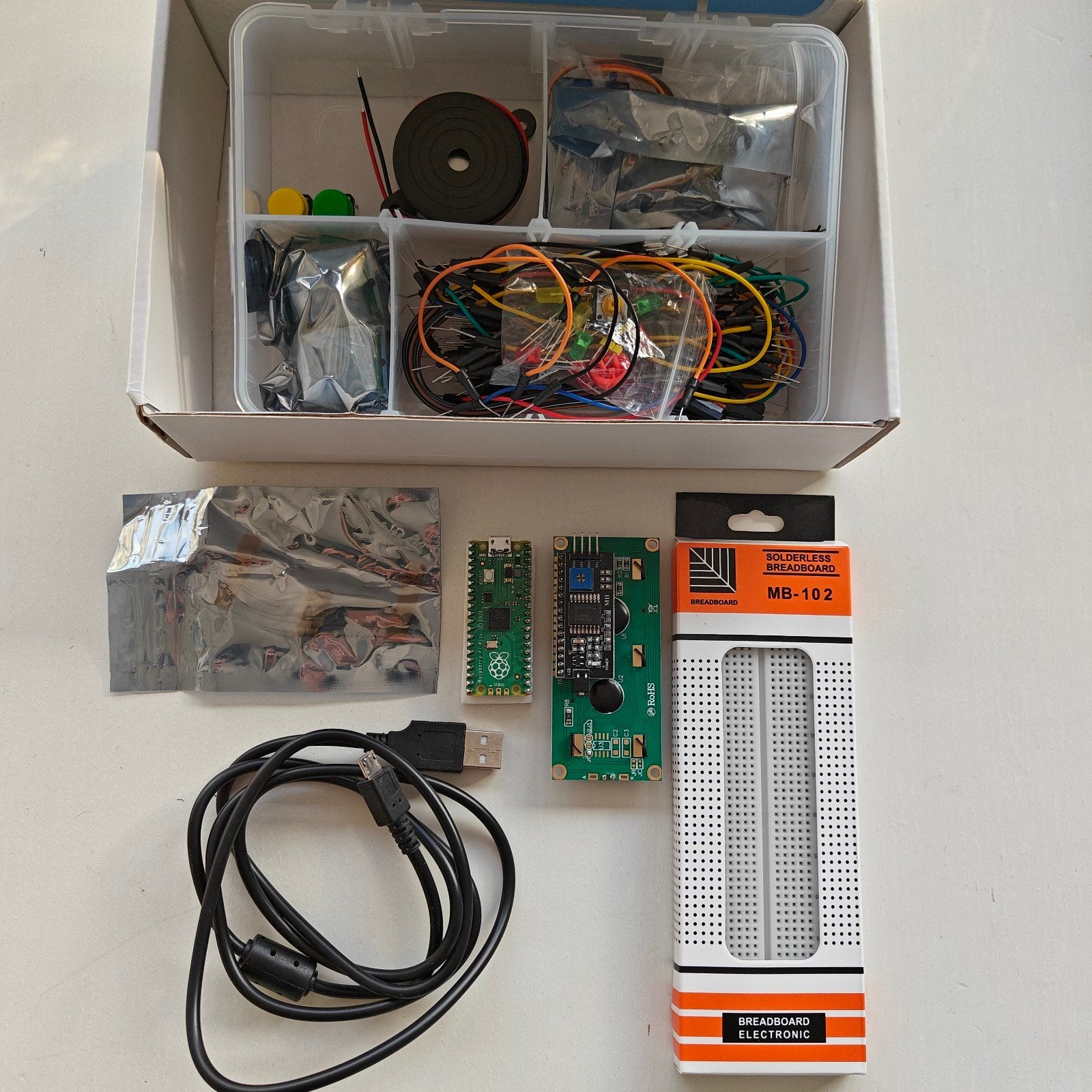 Raspberry Pi Pico Starter Kit z.g.a.n. van Waveshare, Verzenden, Zo goed als nieuw
