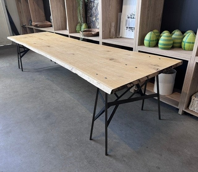 Design Justblocks - Das Baum- Houten tafel/vergadertafel, Gebruikt, 200 cm of meer, Vijf personen of meer, Metaal